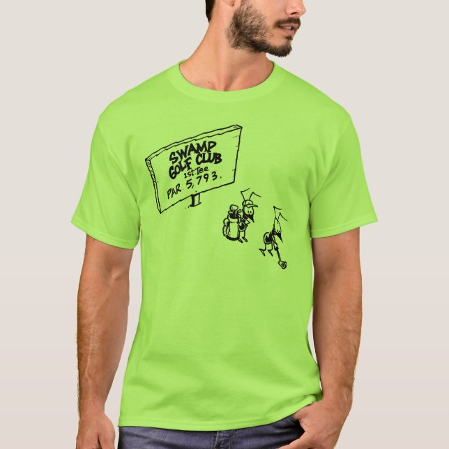 Rolig tecknadGolfskjorta T-shirt (Framsida)