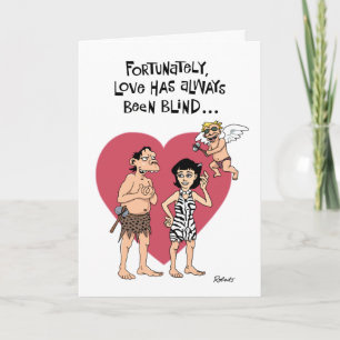 Rolig tecknadvalentin helgkort