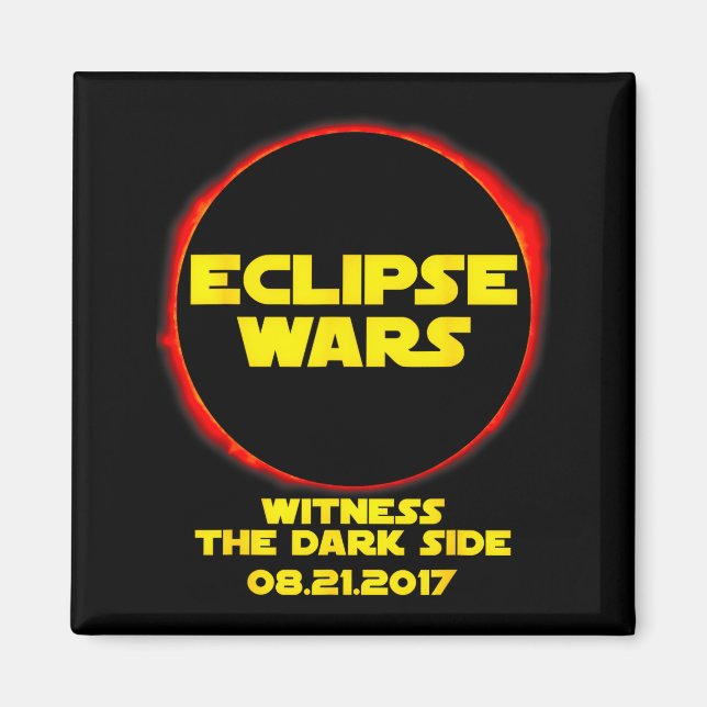 Rolig Tee Solar Elcipse Eclipse Wars Sci Magnet (Framsidan)
