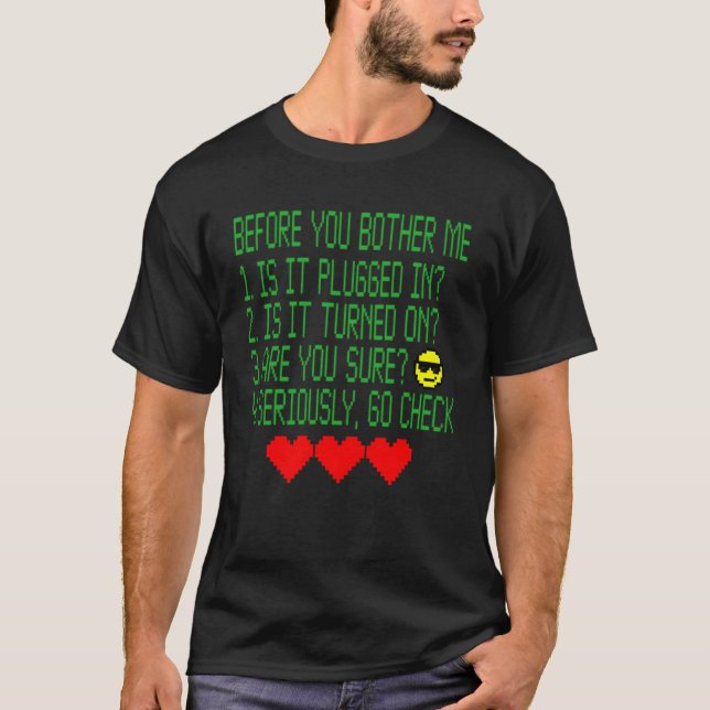 Rolig Teknisk Teknik Support nörd Tech Progr T Shirt (Framsida)