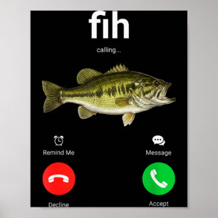 Rolig telefonsamtal med Fih Calling Neka Acceptera Poster