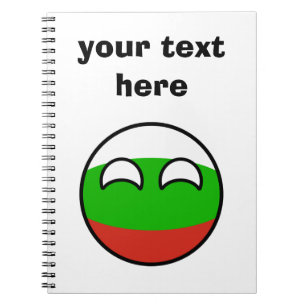 Rolig tendera Geeky Bulgarien Countryball Anteckningsbok