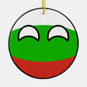 Rolig tendera Geeky Bulgarien Countryball Julgransprydnad Keramik