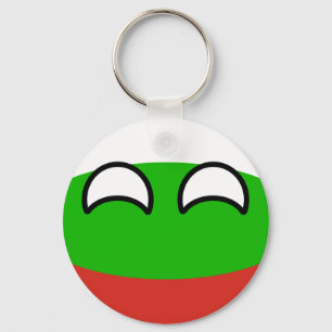 Rolig tendera Geeky Bulgarien Countryball Nyckelring
