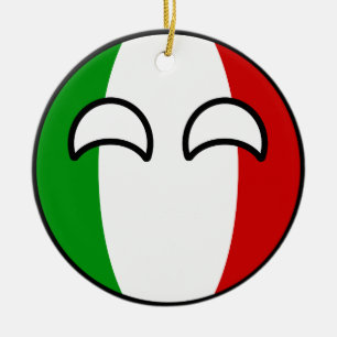 Rolig tendera Geeky italien Countryball Julgransprydnad Keramik
