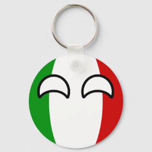 Rolig tendera Geeky italien Countryball Nyckelring