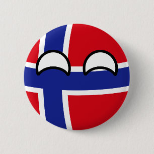 Rolig tendera Geeky norge Countryball Knapp