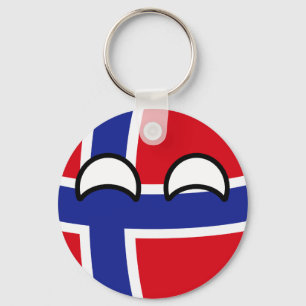 Rolig tendera Geeky norge Countryball Nyckelring