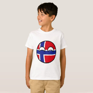 Rolig tendera Geeky norge Countryball Tee Shirt