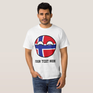 Rolig tendera Geeky norge Countryball Tröja