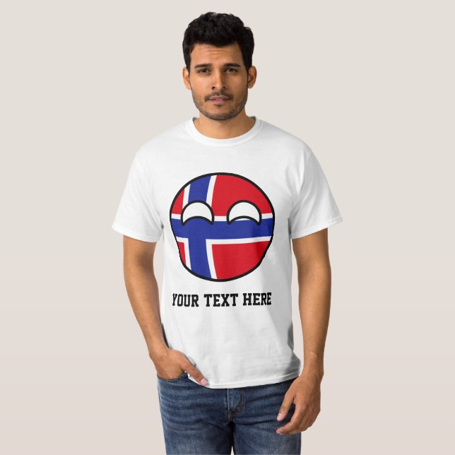 Rolig tendera Geeky norge Countryball Tröja (Hel framsida)