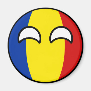 Rolig tendera Geeky rumänien Countryball Magnet