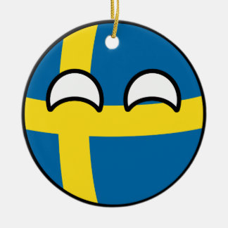 Rolig tendera Geeky sverige Countryball Julgransprydnad Keramik