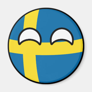 Rolig tendera Geeky sverige Countryball Magnet