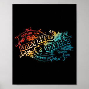 Rolig Tennessee-skinka Mary Anne & Wandas Jord Poster