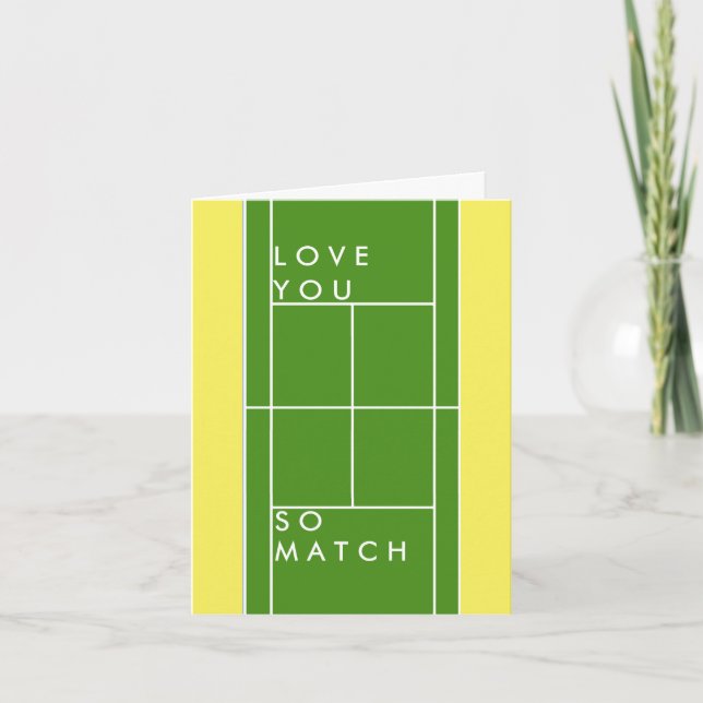 Rolig Tennis Älskar Dig Kort (Framsida)
