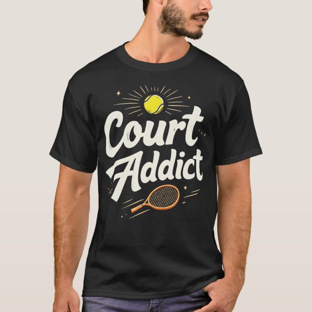 Rolig Tennis Citat Bana T Shirt (Framsida)