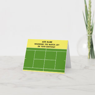 Rolig Tennis Födelsedag Kort
