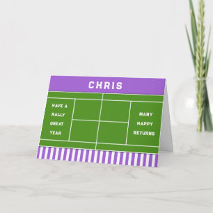 Rolig Tennis Födelsedag Kort