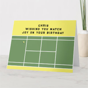 Rolig Tennis Födelsedag Kort