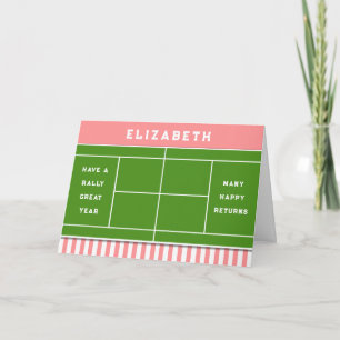 Rolig Tennis Födelsedag Kort