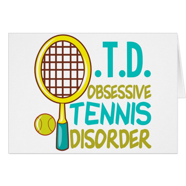 Rolig Tennis Hälsningskort (Framsidan Horizontal)