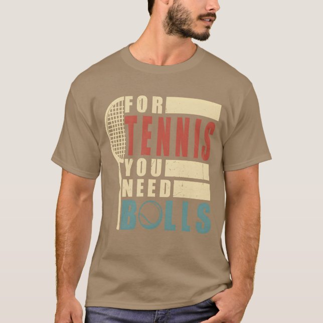 Rolig tenniscitat t shirt (Framsida)
