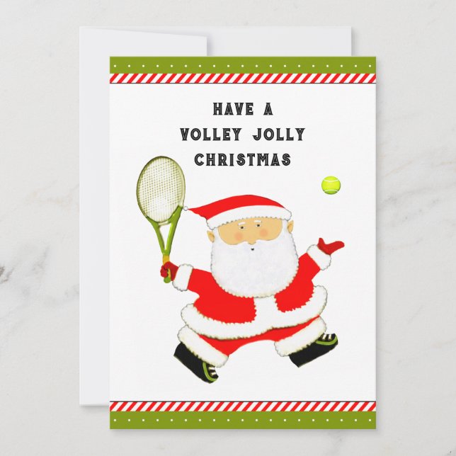 Rolig Tennisjul Julkort (Framsida)