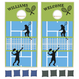 Rolig tennismatch på planen spelare