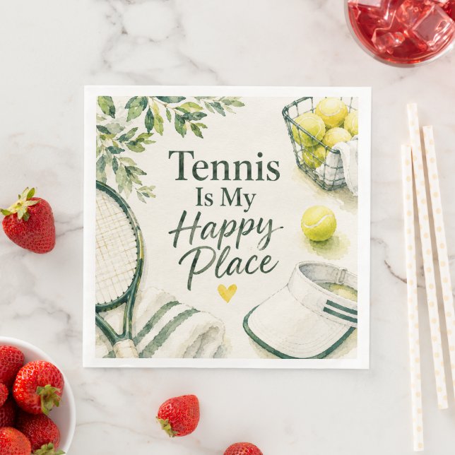 Rolig tennissats för tennisfest pappersservett (Insitu)