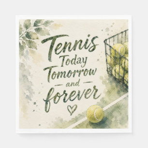 Rolig tennissats för tennisfest pappersservett