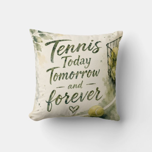 Rolig tennissatsning  kudde (Framsida)