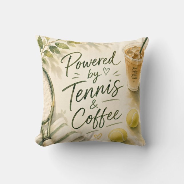 Rolig tennissatsning  kudde (Framsida)