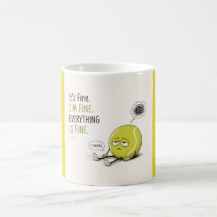 Rolig tennisskämtsamhet kaffemugg