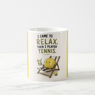Rolig tennisskämtsamhet kaffemugg