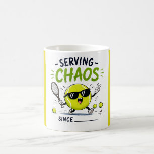 Rolig tennisskämtsamhet kaffemugg