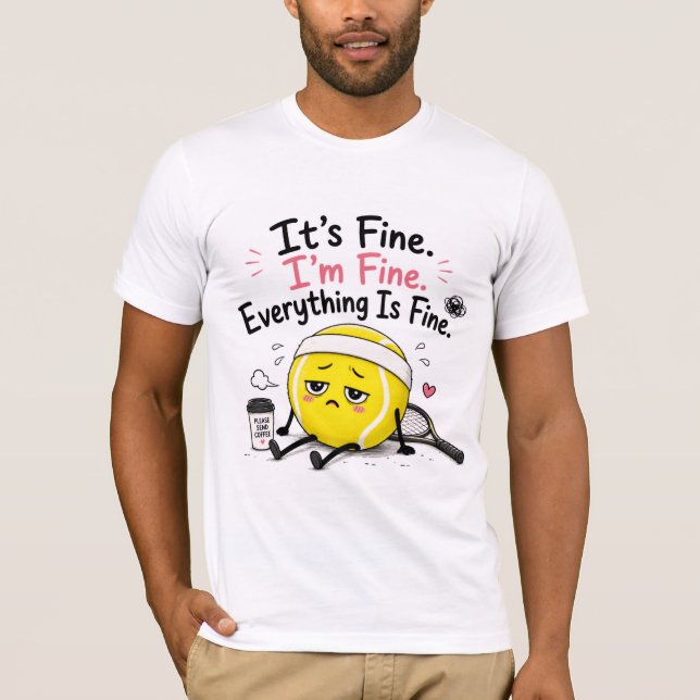 Rolig tennisskämtsamhet t shirt (Framsida)