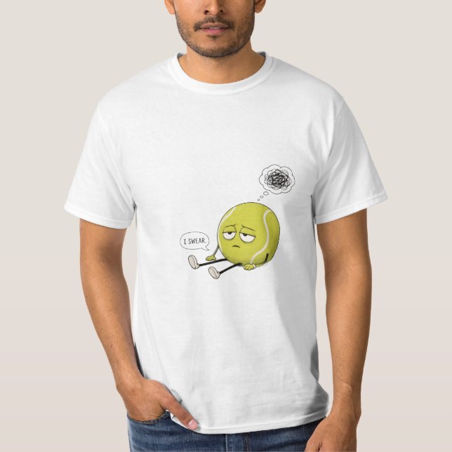 Rolig tennisskämtsamhet t shirt (Framsida)