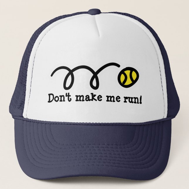 Rolig tennisspelare hatt med studsande boll design truckerkeps (Framsida)