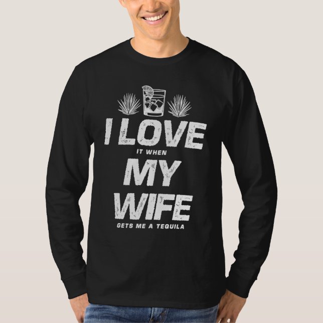 Rolig Tequilakärlek Drick Tequila T Shirt (Framsida)
