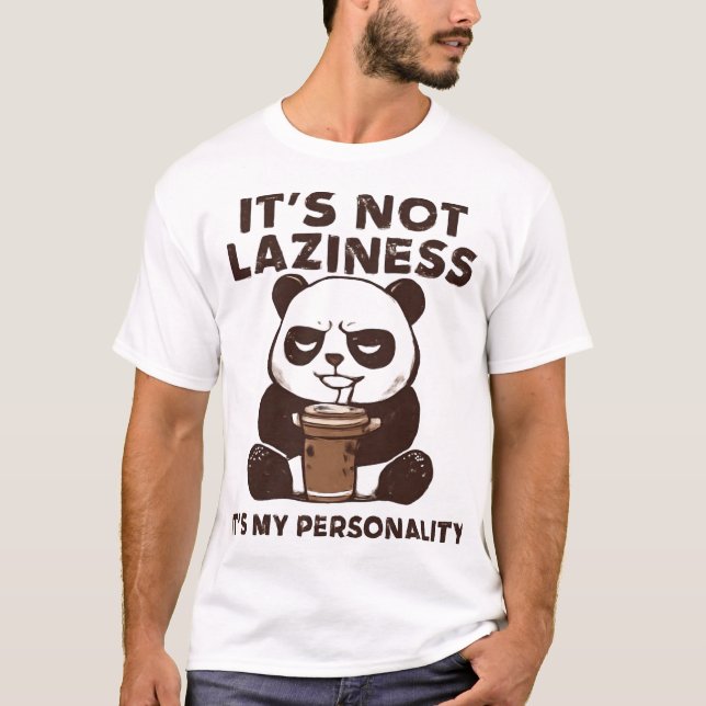 Rolig Terapi Panda T-Shirt - Det Är Inte Lata Det (Framsida)
