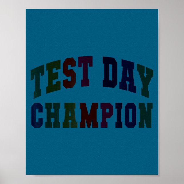 Rolig test dag mästare testar lärare allt poster (Framsidan)