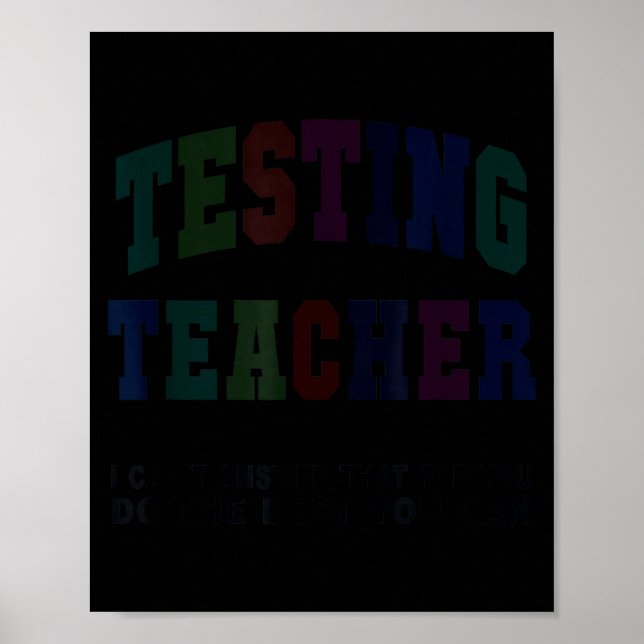 Rolig testande lärare test dag bruh matte ela gäng poster (Framsidan)