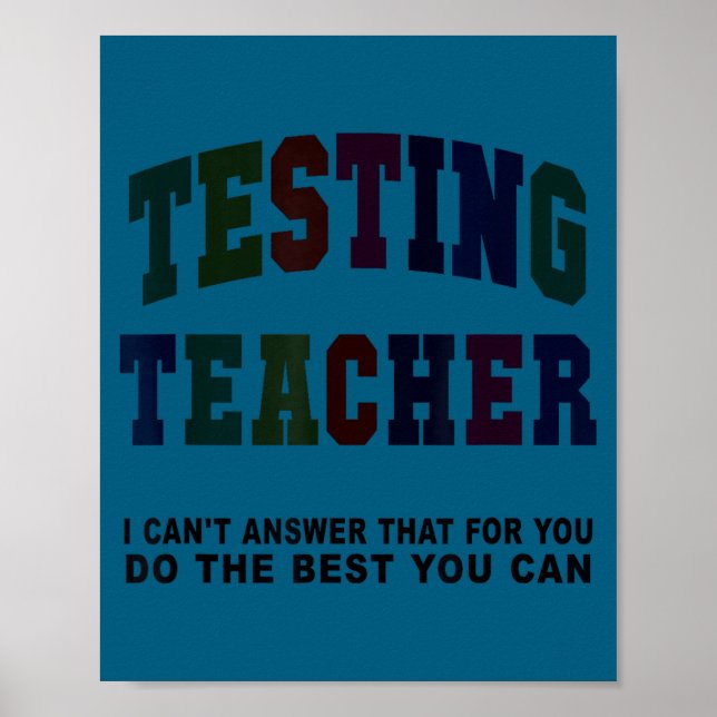 Rolig testande lärare testdag bruh matte ela gäng poster (Framsidan)