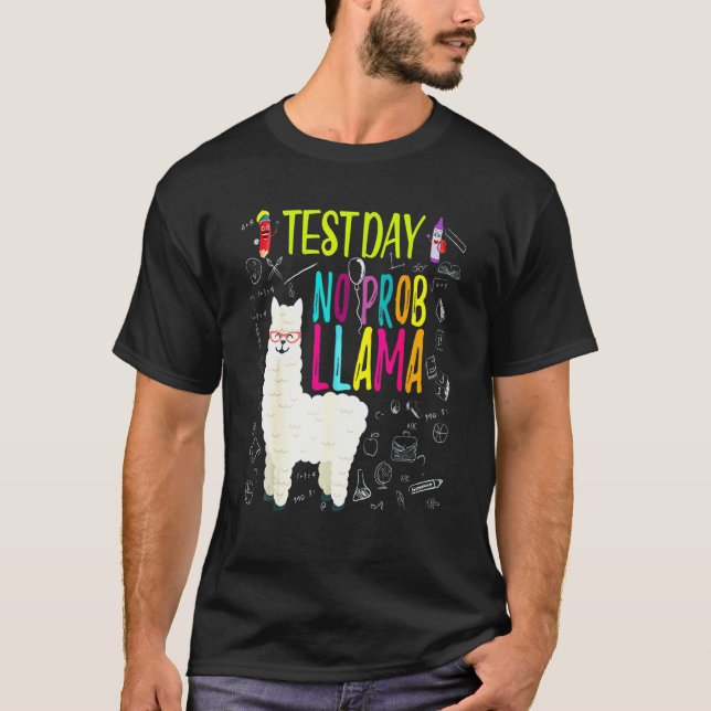Rolig testdag Inga prob lama T Shirt (Framsida)