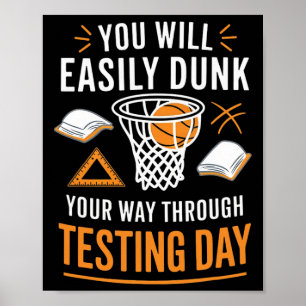 Rolig testdag lärare Sketll Dunk testdag te Poster