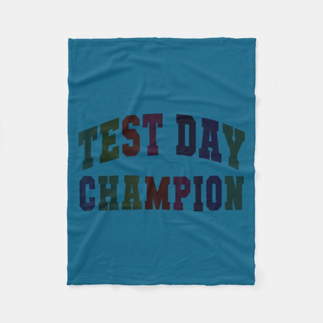 Rolig testdag mästare testar lärare allt fleecefilt (Framsidan)