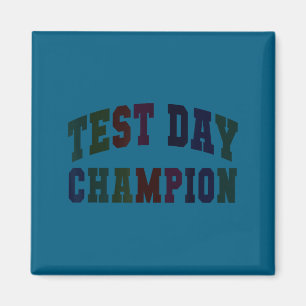 Rolig testdag mästare testar lärare allt magnet