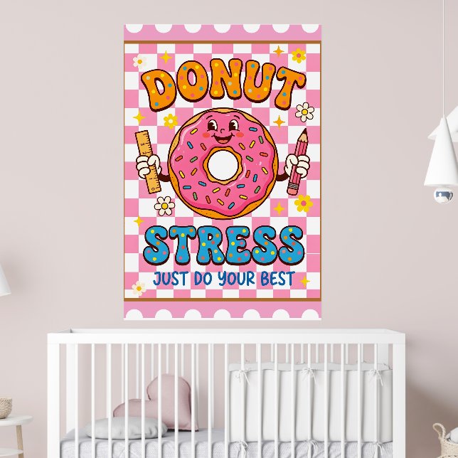 Rolig testdag Munk Stressa bara Gör Ditt Bästa  Poster (Barnkammare 2)