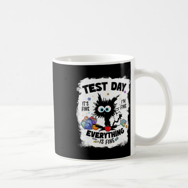 Rolig testdag Stressad kattlärare Elevbarn T Kaffemugg (Höger)